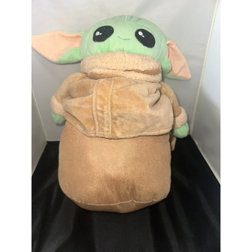 Star Wars Mandalorian Grogu Baby Yoda Plush Backpack Green Tan 12 Inch Bag